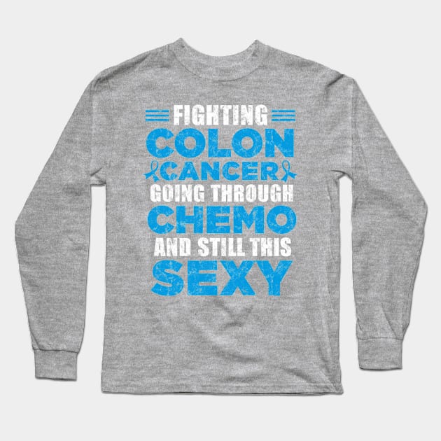 Colon Cancer Awareness Colonoscopy Warrior Survivor Gift Long Sleeve T-Shirt by jomadado